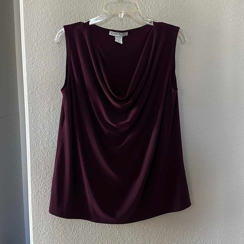 Claudia Richard. Women’s sleeveless blouse. Size 1X.